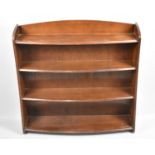 A Mid 20th Century Four Shelf Galleried Bookcase, 91cms Wide