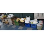 A Large Collection of Various Bee Keeping Items to comprise Hives, Smoker, Overalls, Ambrosia