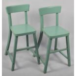 A Pair of Painted Children's Stools