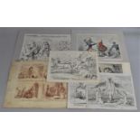 A Collection of Six Georgian Political Engravings to Include Evacuation of Malta, Finishing Touch,