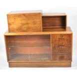 A Mid 20th Century Hall Bureau Bookcase with Pull Down Front to Fitted Interior, Side Ope Store