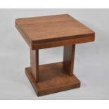 A Modern Rectangular Coffee Table with Plinth Base, 44cms Wide