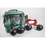 A Henselite Bag Containing Two Pairs of Lawn Bowls etc