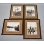 A Set of Four Reprinted Frank Meadow Sutcliffe Photographs of Whitby, Each 29x20cm