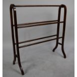 An Edwardian Stained Towel Rail, 82cm wide