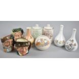 A Collection of Ceramics to Include Character Jugs, Storage Jars, Bunnykins Moneybox, Wedgwood etc