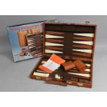 A Mid 20th Century Deluxe Backgammon Attache Set, 38cm Long