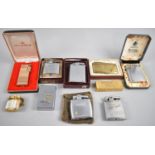 A Collection of Ten Vintage Pocket Lighters to Include Ronson, (Please note we are unable to post