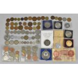 A Collection of Various Coinage to Incude Selection of British Silver Coinage, 3x George V