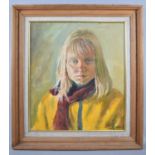 A Framed Oil on Canvas, Portrait of Girl from Clifton, by Michael Brown, 40x45cm
