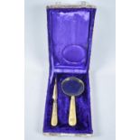 A Vintage Cased Brass Handled Magnifying Glass and Letter Opener