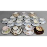 A Collection of Various Teawares to Comprise Edwardian Cups and Saucers, Royal Winton Best Gold
