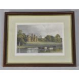 A Framed Print, Brereton Hall, 17cm x 27cm