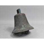 A Late 19th/Early 20th Century Bell with Side Swinging Clapper, 20cms High