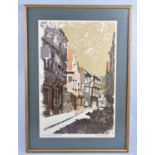 A Framed Limited Edition Print, The Shambles York, After Norman Wade, No. 22/60, 34x53cm