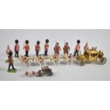 A Collection of Various Soldier Toys, Coronation Coaches etc