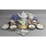 A Collection of Various Ceramics to Comprise Two Coalport China Museum Trios, Late 19th Century