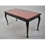 A Mid/Late 20th Century Coffee Table with Tooled Leather Top, 96cm wide