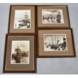 A Collection of Four Framed Reprinted Photographs of Whitby by Frank Sutcliffe, Each 27x20cm