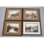 A Collection of Four Reprinted Photographs of Whitby by Frank Sutcliffe, Each 27x20cm