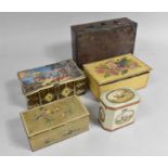 A Collection of Five Mid 20th Century Tins and Cigarette Cards