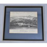A Framed 19th Century Engraving 'View of The Chasm, The Sunk Orchard....' at Axmouth Devonshire'