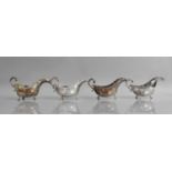 A Collection of Four Sheffield and Silver Plate Sauce Boats, 20cms Long