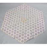 A Victorian Hexagonal Patchwork Panel, 160x148cms