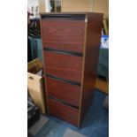 A Modern Four Drawer Filing Cabinet, 58cms Wide by 135cms High