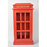 A Novelty Key Cabinet in the Form of a Telephone Box, 43cm High
