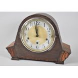 A Mid 20th Century Oak Cased Westminster Chime Mantel Clock, Working Order, 30cms Wide
