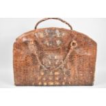 A Vintage Crocodile Skin, Bag, 43cm wide