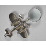 A Novelty Desktop Magnifying glass, The Handle in the Form of a Twin Engined Aircraft, 24cms Long