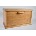 A Modern Oak Pull Front Box, Handle AF, 46cms Wide