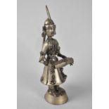 A North Indian Metal Study of Goddess with Long Pigtail, 19cms High