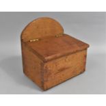 An Oak Salt Box with Hinged Lid, 19cms Wide