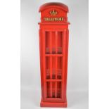 A Novelty Shelved Storage Box in the Form of a Telephone Box, 81cms High