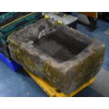 An Early Sandstone Trough, 67x47x39cms High, AF but Restored, Weathered Condition