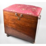 A Mid 20th Century Mahogany Lift Top Sewing Box Containing Box of Sewing Accessories, 51cm wide