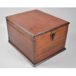 A Vintage Mahogany Box, Once for BBC Revophone, 27cm wide