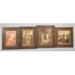 A Set of Four Monochrome Prints Depicting Children and Cupid