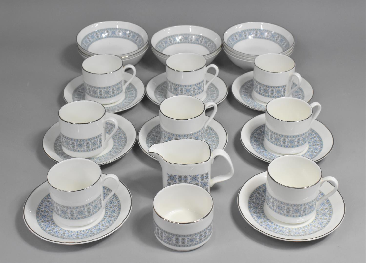 A Royal Doulton Counterpoint Coffee Set to Comprise Eight Cans, Saucers, Bowls, Milk Jug and Sugar