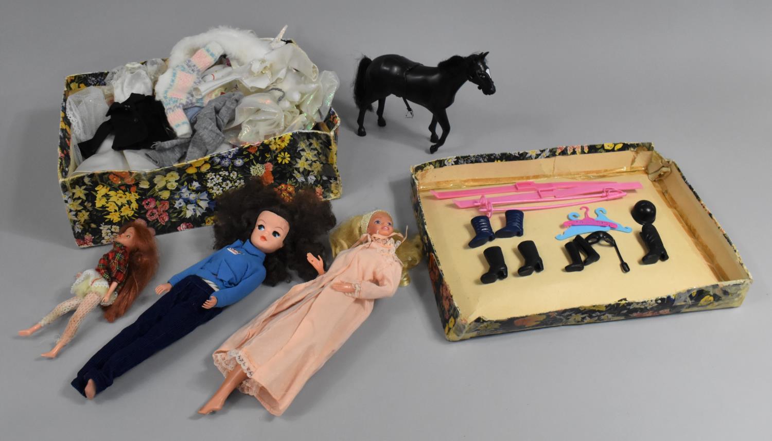 A Collection of Vintage Sindy and Other Dolls, Pony, Clothes and Accessories