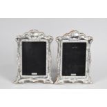 A Pair of Sterling Silver Photo Frames with Easel Backs, Each 21cms High