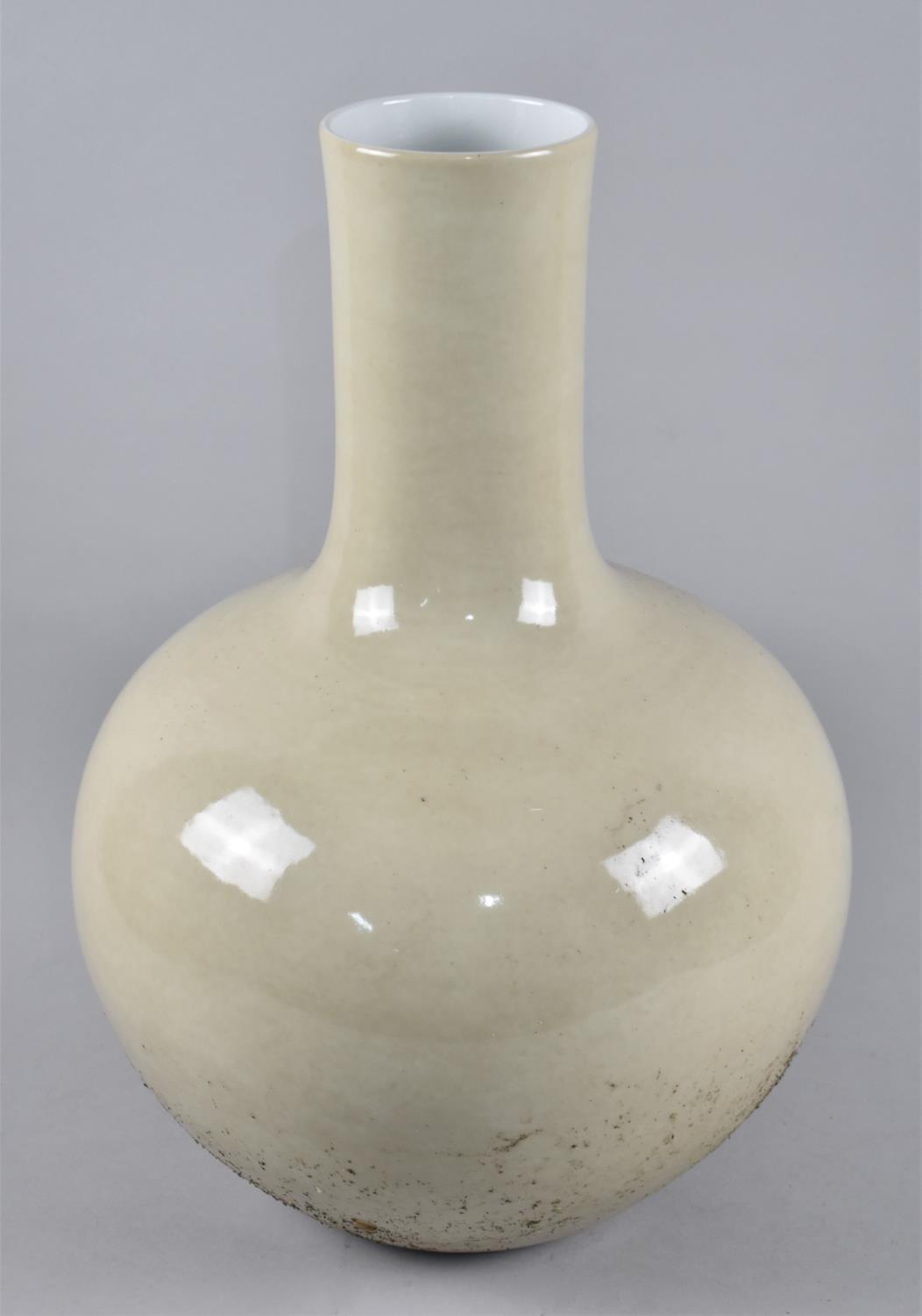 A Large Monochrome Vase of Bottle Form, 46cm High