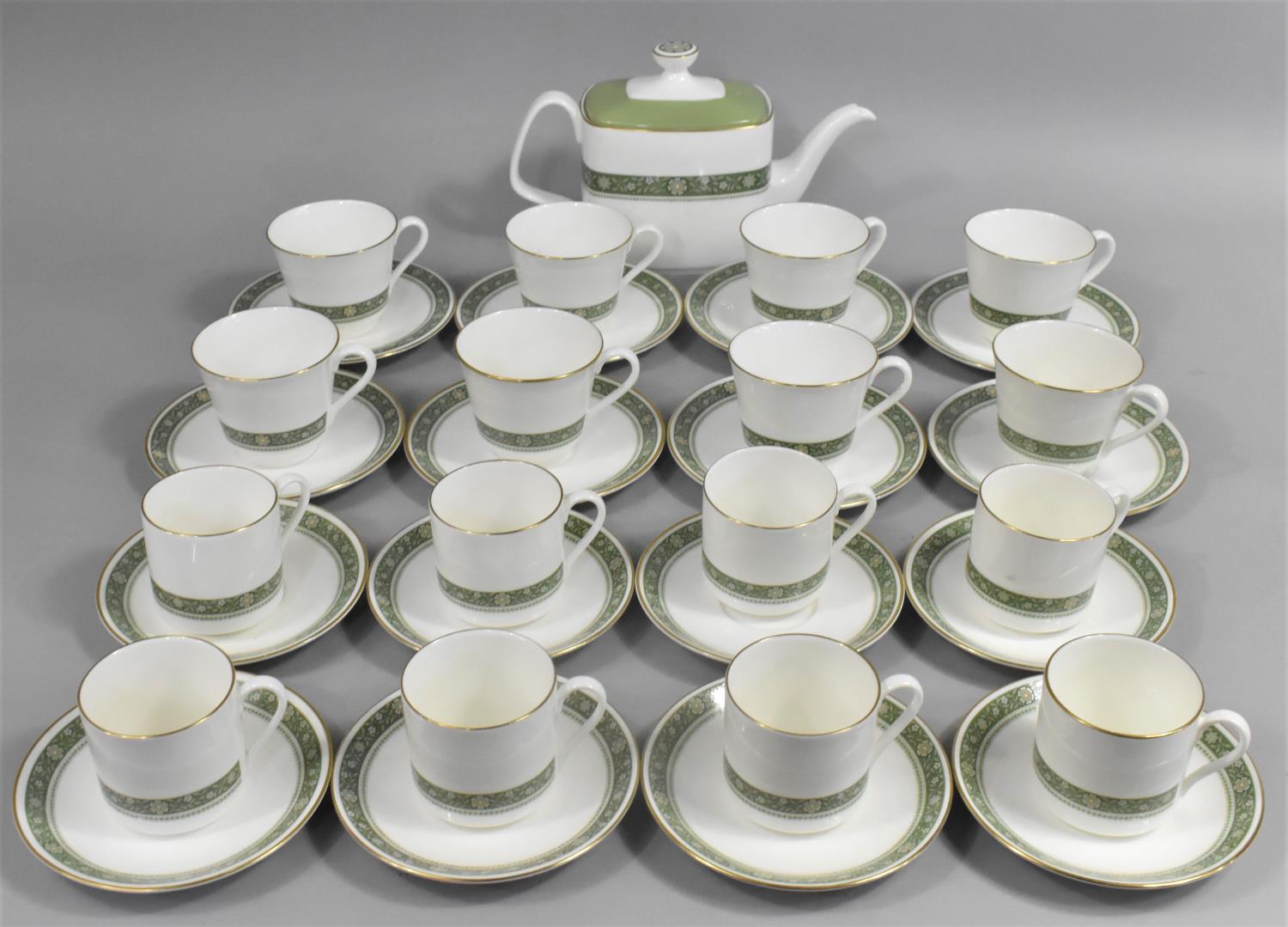 A Royal Doulton Rondelay Tea and Coffee Service to comprise Tea Pot, Eight Teacups, Eight Teacup