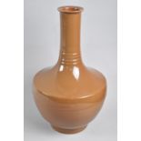 A Large Glazed Vase, Drilled Base, 38cm high
