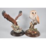 A Country Artists Monarch of the Skies Together with Barn Owl, 23cm High