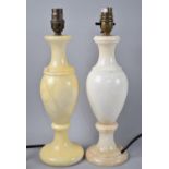 Two Mid 20th Century Onyx Table Lamps, 37cm high