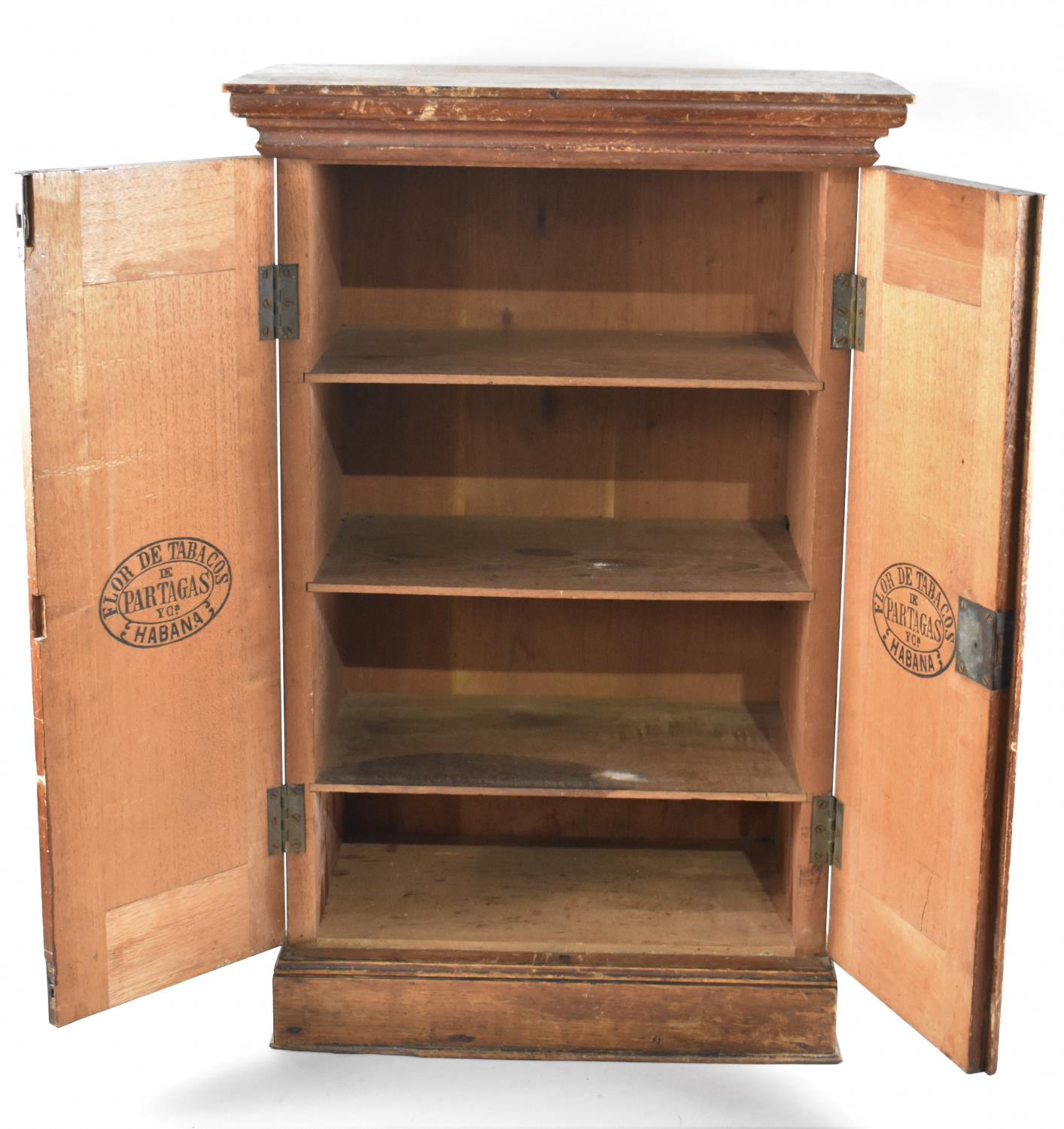 A Vintage Tobacconist's Cigar Cabinet for Flor De Tabacos, De Partagas Habana, with Panelled Doors - Image 3 of 3